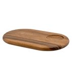 DM172 Acacia Wooden Oval Board With Well 27.5X17Cm