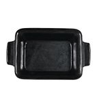Art de Cuisine Igneous Stoneware DY787 Black Rectangle Dishes 170mm (Pack of 6)