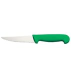 E4188A Vegetable Serrated Knife 4 inch Blade Green