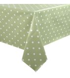 PVC Green Polka Dot Table Cloth 55in