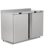 Image of UCFF280 230 Ltr 2 Door Stainless Steel Freezer Prep Counter With Upstand