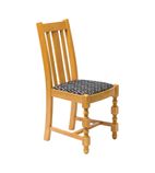 FT484 Manhattan Soft Oak High Back Dining Chair with Black Diamond Padded Seat (Pack of 2)