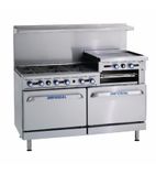 CIR-6-RG24/N 6 Burner & Raised Griddle Natural Gas Oven Range with Splashback & Plateshelf