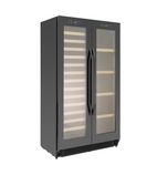 G-Series GL097 365 Ltr Upright Double Glass Door Black Dual Zone Wine & Beer Cooler