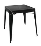 GC867  Bistro Steel Square Table Black 668mm (Single)