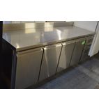 LBC4 553 Ltr 4 Door Freezer Prep Counter With Upstand - Graded