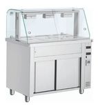 Image of MIV711 1105mm Wide Hot Cupboard With Wet Heat Bain Marie Top & Glass Display
