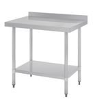 GJ506 900w x 700d mm Stainless Steel Wall Table with One Undershelf
