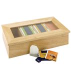 CB808 Hevea Wood Tea Box