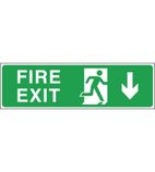 W300 Fire Exit Sign Arrow Down