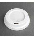 Image of CE263 Coffee Cup Lids White 225ml / 8oz (Pack of 50)