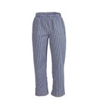 B311-M Unisex Vegas Chefs Trousers Small Blue and White Check
