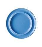 Image of DW140 Raised Rim Plates Blue 203mm (Pack of 4)