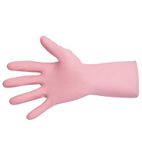 Vital 115 Liquid-Proof Light-Duty Janitorial Gloves Pink Extra Large