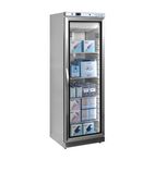 Image of UF400VSG 400 Ltr Upright Single Glass Door Stainless Steel Display Freezer