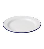 Enamel DC388 Dinner Plates White & Blue 300mm (Pack of 6)