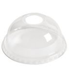 Image of FT997 Clear rPET Dome Lid with Hole 95mm (Pack of 800)