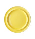 Heritage DW147 Raised Rim Plates Yellow 253mm (Pack of 4)