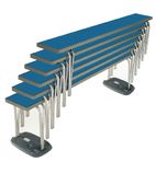 DM946 Contour Stacking Bench Blue 6ft