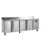CK7410X1SP 616 Ltr 4 Door Stainless Steel Refrigerated Prep Counter With Upstand