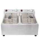 MEF-L5-DA-2 2 x 5 Ltr Electric Countertop Twin Tank Fryer (2 x Baskets)