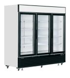Image of LGF7500 2050 Ltr Upright Triple Hinged Glass Door White Display Freezer