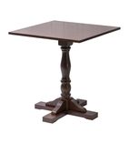 FT497 Oxford Dark Wood Pedestal Square Table 700x700mm