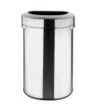 HT463 Brushed Steel Bin with Open Lid 86Ltr