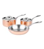 Cook Like A Pro SA655 3-Piece Tri-Wall Copper Cookware Set (Pack of 3)