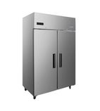 HEG675 Medium Duty 1090 Ltr Upright Double Door Stainless Steel Fridge
