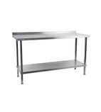 DR023 1500mm Stainless Steel Wall Table with Upstand