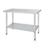 GJ503 1500w x 700d mm Stainless Steel Centre Table with One Undershelf