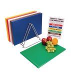 S239 High Density Chopping Board Set with Rack (Pack of 7)