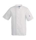 Image of A211-S Vegas Unisex Chefs Jacket Short Sleeve White S