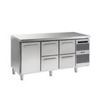 Image of GASTRO K 1807 CSG A DL/2D/2D L2 Heavy Duty 506 Ltr 1 Door / 4 Drawer Stainless Steel Refrigerated Prep Counter