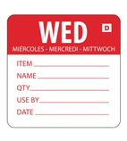 GH353 Dissolvable Day of the Week Labels Wednesday (Pack of 250)