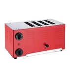 Image of Regent CH175 4 Slice Traffic Red Toaster With 2 x Additional Elements