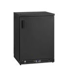 GF3/100LS 50 Pint Undercounter Single Solid Door Black Glass Froster