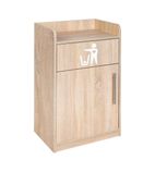 Image of FW541 Litter Bin and Tray Stand Oak Finish