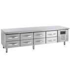 Image of UC5480 8 x 1/1GN Drawers Stainless Steel Refrigerated Chef Base