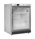 Image of UR200SG 130 Ltr Undercounter Single Glass Door Stainless Steel Display Fridge
