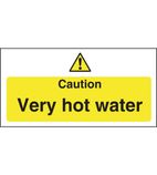 Image of L849 Caution Very Hot Water Sign Self-Adhesive