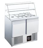 BPD2 240 Ltr 2 Door Compact Refrigerated Prep Counter with Display