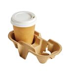 CE381 Disposable Cup Carry Trays 2 Cup