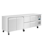 U-Series UA021 Medium Duty 476 Ltr 2 Door & 4 Drawer Stainless Steel Refrigerated Prep Counter