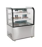 Image of G-Series CG841 915mm Wide Curved Front Mobile Serve Over Counter Display Fridge