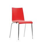 Plyform Stacking Sidechair Red (Pack of 4) - CP755