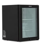 BMB40G 40 Ltr Black Silent Glass Door Hotel Minibar Fridge