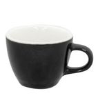 Café BN418 Porcelain Tulip Shaped Cups Gloss Black 85ml (Pack of 12)