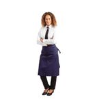 BB388 Short Waist Bistro Apron Blue